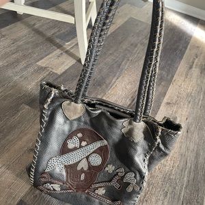 Charm and Luck handbag skull and rhinestones